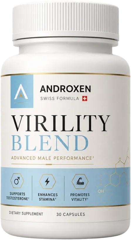 Bote de Androxen Virility Blend, 30 cápsulas