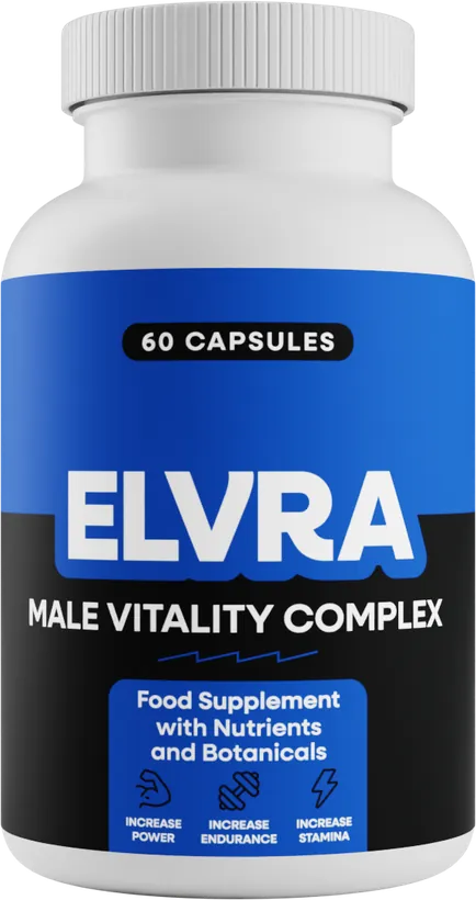 Bote de Elvra Male Vitality Complex, 60 cápsulas